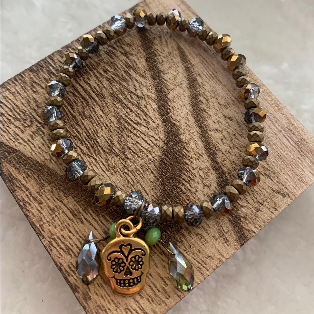 Gold Skull Bracelet